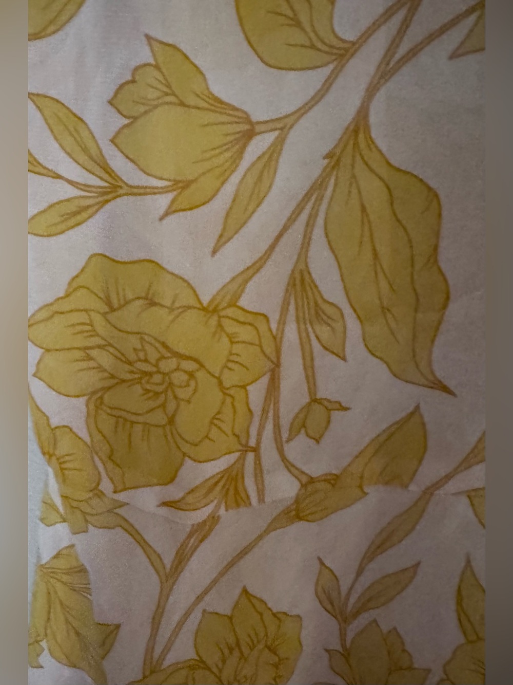 CAbi Yellow Floral Flutter Sleeve Blouse - Picture 6 of 8